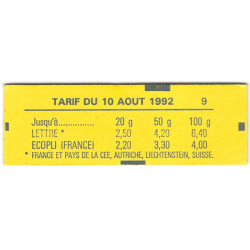 Carnet de 10 timbres Marianne de Briat N°2715-C3.