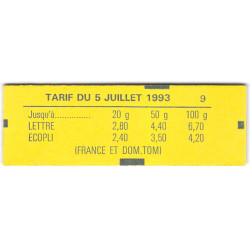 Carnet mixte de 8 timbres Marianne de Briat N°1503.