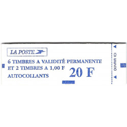 Carnet mixte de 8 timbres Marianne de Briat N°1507.