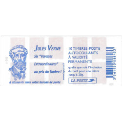 Carnet de 10 timbres Marianne de Lamouche N°3744-C5a carré noir.