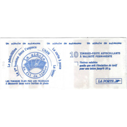 Carnet de 10 timbres Marianne de Luquet N°3419-C1a carré noir.