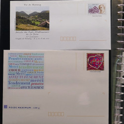 Collection entiers postaux de France 2006-2007 en album Lindner.