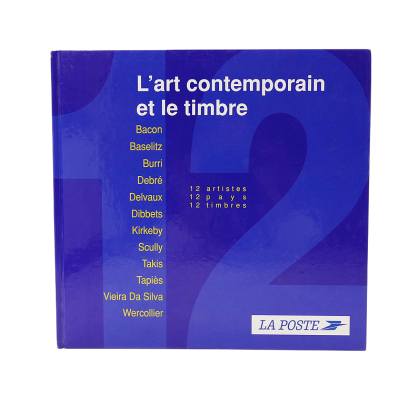L'art contemporain et le timbre par 12 timbres type tableau.