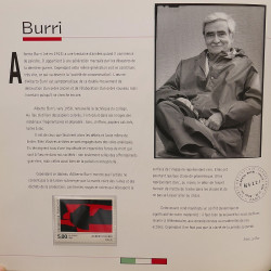 L'art contemporain et le timbre par 12 timbres type tableau.