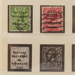 Collection timbres d'Irlande 1922-1980 oblitérés en album Lindner.