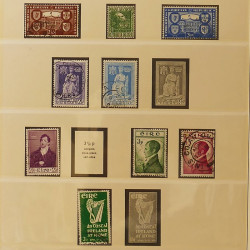 Collection timbres d'Irlande 1922-1980 oblitérés en album Lindner.