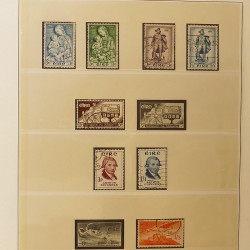 Collection timbres d'Irlande 1922-1980 oblitérés en album Lindner.