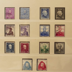 Collection timbres d'Irlande 1922-1980 oblitérés en album Lindner.