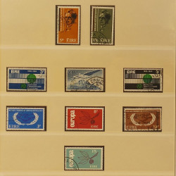 Collection timbres d'Irlande 1922-1980 oblitérés en album Lindner.