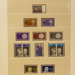 Collection timbres d'Irlande 1922-1980 oblitérés en album Lindner.