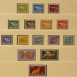 Collection timbres d'Irlande 1922-1980 oblitérés en album Lindner.