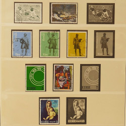 Collection timbres d'Irlande 1922-1980 oblitérés en album Lindner.