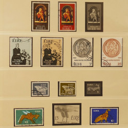 Collection timbres d'Irlande 1922-1980 oblitérés en album Lindner.