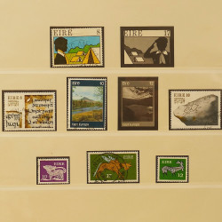 Collection timbres d'Irlande 1922-1980 oblitérés en album Lindner.