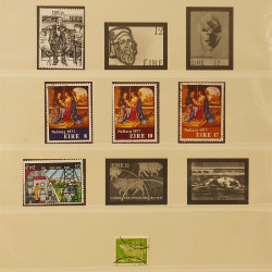 Collection timbres d'Irlande 1922-1980 oblitérés en album Lindner.