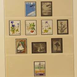 Collection timbres d'Irlande 1922-1980 oblitérés en album Lindner.