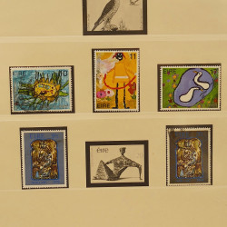 Collection timbres d'Irlande 1922-1980 oblitérés en album Lindner.