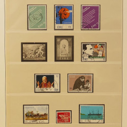 Collection timbres d'Irlande 1922-1980 oblitérés en album Lindner.
