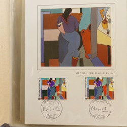 Collection documents premier jour lux soie Musée imaginaire de France en 2 albums Safe.