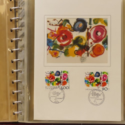 Collection documents premier jour lux soie Musée imaginaire de France en 2 albums Safe.