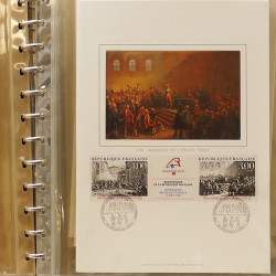 Collection documents premier jour lux soie Musée imaginaire de France en 2 albums Safe.
