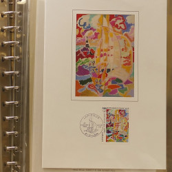 Collection documents premier jour lux soie Musée imaginaire de France en 2 albums Safe.