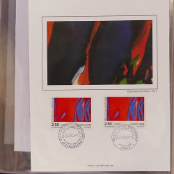 Collection documents premier jour lux soie Musée imaginaire de France en 2 albums Safe.