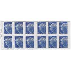Carnet de 12 timbres Marianne de Beaujard bleu N°592-C1.