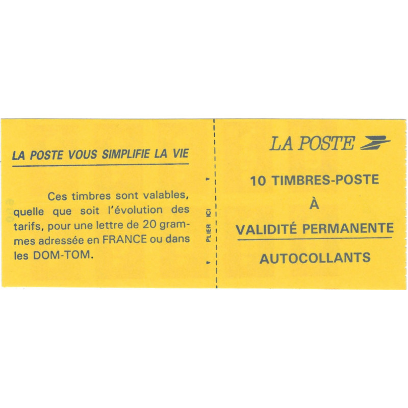 Carnet de 10 timbres Marianne de Briat - Sagem N°2807-C2.
