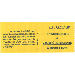 Carnet de 10 timbres Marianne de Briat N°2874-C1.