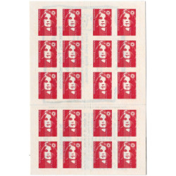 Carnet de 20 timbres Marianne de Briat N°2874-C9.