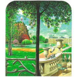 Bloc feuillet de timbres N°62 Jardins de France neuf**.