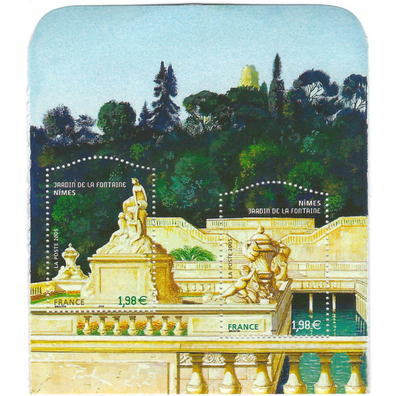 Bloc feuillet de timbres N°84 Jardins de France neuf**.