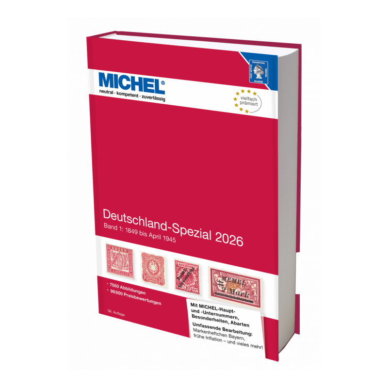 Catalogue de cotation Michel timbres d'Allemagne spécialisé, Tome 1 édition 2026.