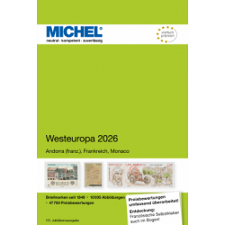Catalogue de cotation Michel timbres d'Europe de l'Ouest édition 2026.