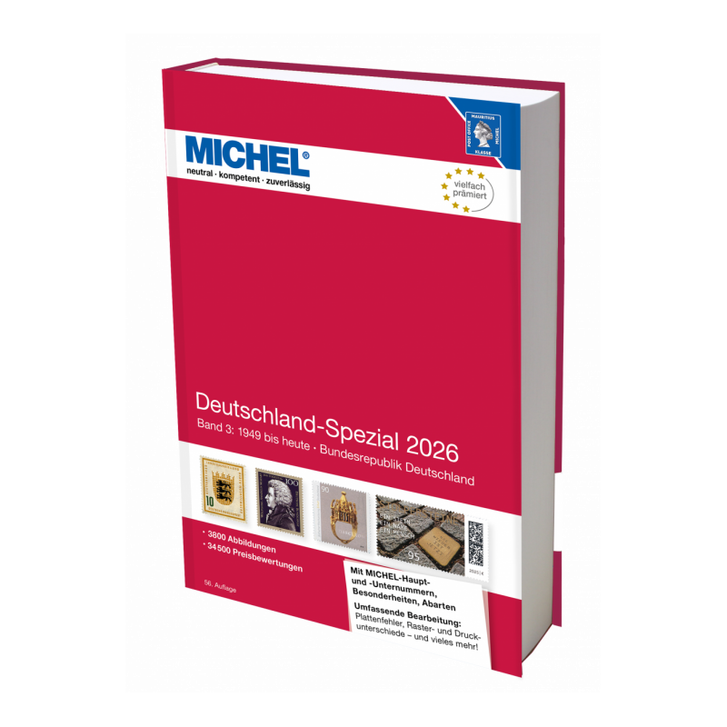 Catalogue Michel timbres d'Allemagne spécialisé Tome 3 édition 2026.