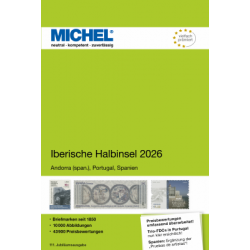 Catalogue de cotation Michel timbres de péninsule Ibérique édition 2026.