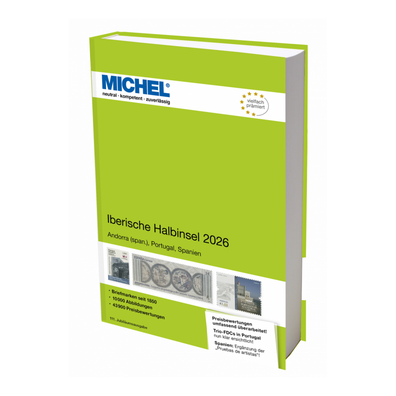 Catalogue de cotation Michel timbres de péninsule Ibérique édition 2026.