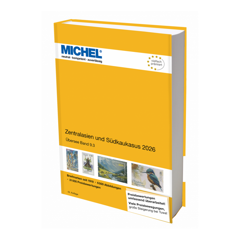 Catalogue de cotation Michel timbres de d'outre-mer Asie centrale et Caucase du Sud 2026.