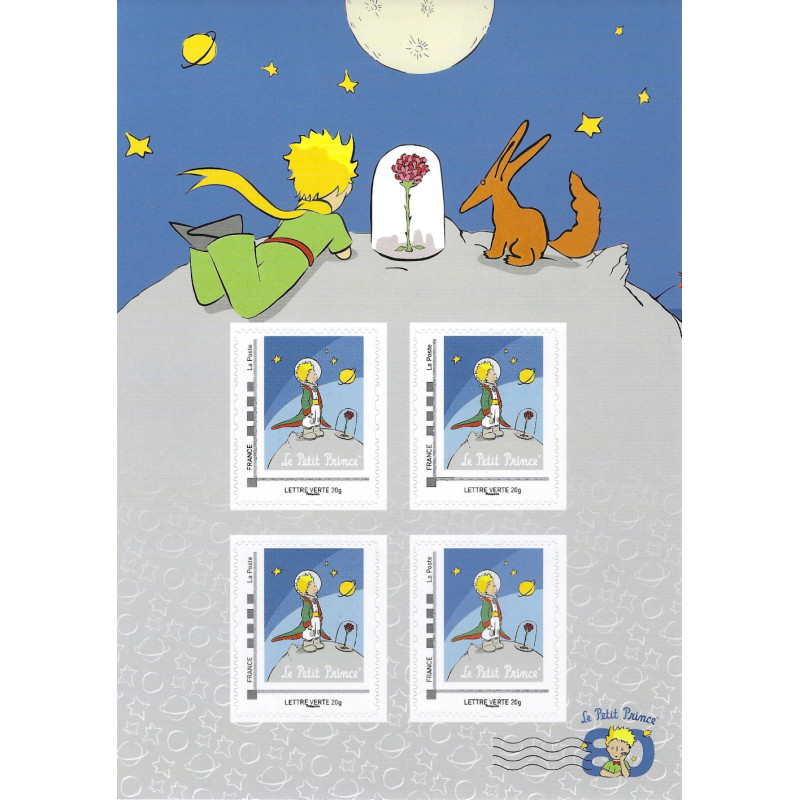Collector 4 timbres Joyeux anniversaire Le Petit Prince.