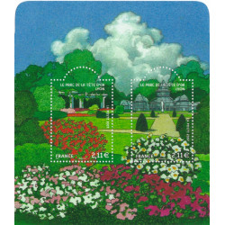 Bloc feuillet de timbres N°108 Jardins de France neuf**.