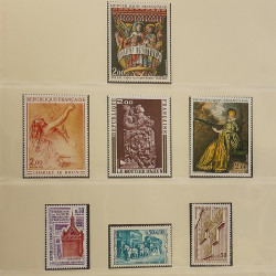 Collection timbres de France 1972-1981 neufs** en album Lindner.