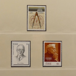 Collection timbres d'Irlande 1989-1997 neufs en album Lindner.