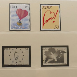 Collection timbres d'Irlande 1989-1997 neufs en album Lindner.