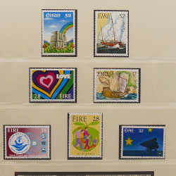 Collection timbres d'Irlande 1989-1997 neufs en album Lindner.