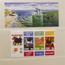 Collection timbres d'Irlande 1989-1997 neufs en album Lindner.