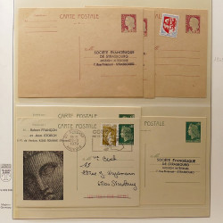 Lot d'entiers postaux de France 1960-1991 en album Lindner.