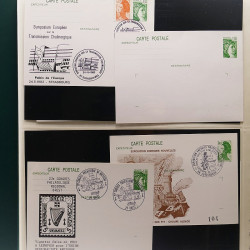 Lot d'entiers postaux de France 1960-1991 en album Lindner.