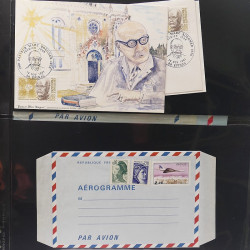 Lot d'entiers postaux de France 1960-1991 en album Lindner.