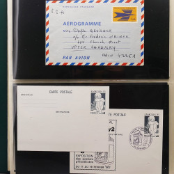 Lot d'entiers postaux de France 1960-1991 en album Lindner.